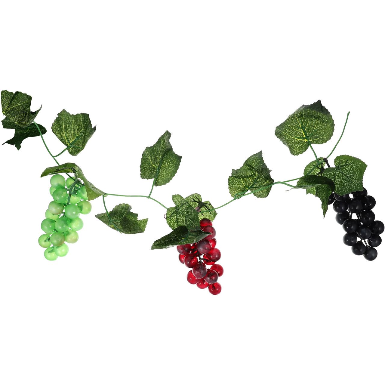 Totority Artificial Fake 24 Food Artificial with 2 Interior Photography Prop Grapes, Fruit, 3-Color Set, 14cm, Grapes, Sample, Flowers, Vines,