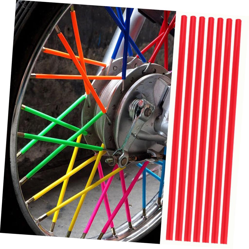 BUGUUYO Bike Accessories 36pcs Spoke Bushing Spoke Cover Spoke Rim Cover Spoke Coat Motorcycle Spoke Skin Plastic Wheel Accessories