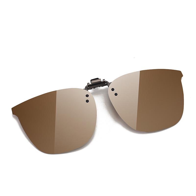 Stylish Polarized Clip-on Sunglasses for Driving and Fishing - Ultra-light Flip-up Design for Myopia