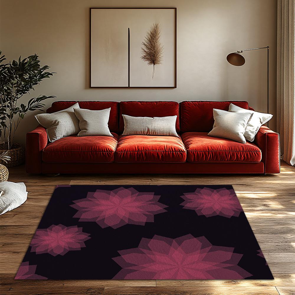 Stylish Pink Flower Doormat Indoor Outdoor Rug Washable Entrance Mats Home Decor Non Slip Floor Carpet Modern Design Area Rugs