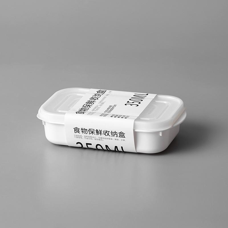 Kjøleskaps- og mikrobølgeovnsikker matbeholder 350mL/700mL/800mL/1600mL fire kapasitet valgfritt