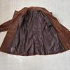 Used [Top Grade Lamb Leather] KIRCILAR Turkish Genuine Leather Double Breasted Coat Brown M