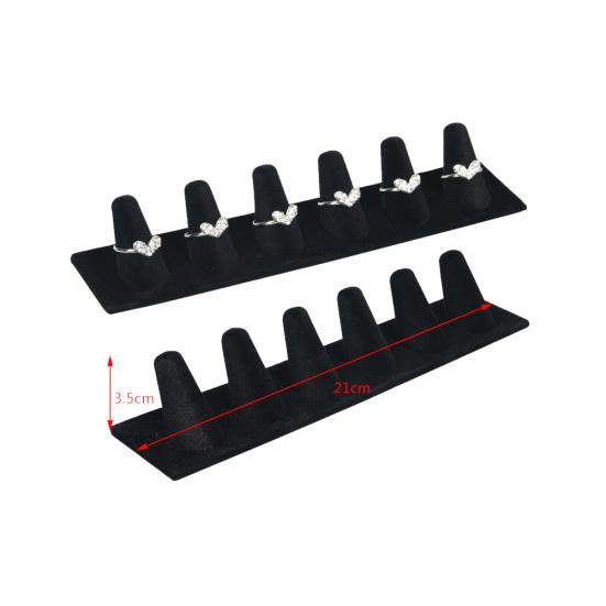 Fluwelen Multi-Vinger Ringstandaard Sieraden Organizer Display Houder Rek Toonbank