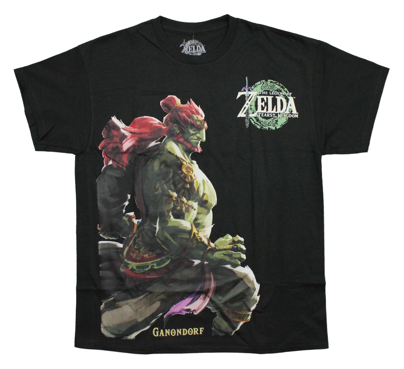 Legend of Zelda New Adult T-Shirt - Ganondorf Image w/ Lapel Logo XL