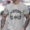 Tshirts for Men Personalized Custom DJ Name T-Shirt Music Love Tshirts Short Sleeve DIY Tees Disc Music DJ Shirt Unisex Y2k Tops