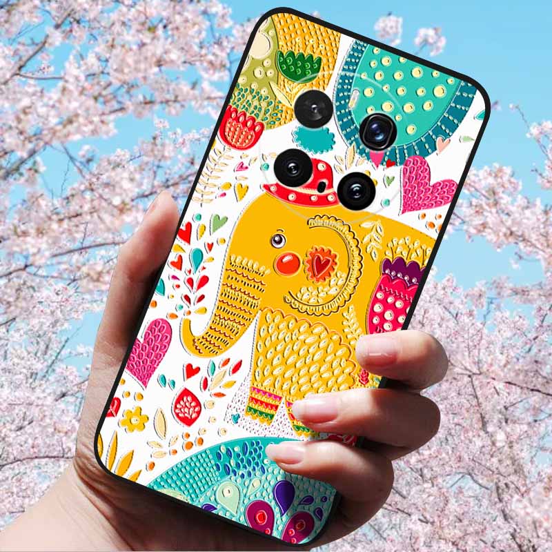 For Honor Magic7 Pro / Magic7 5G Cases 3D Relief Flower Emboss Soft Silicone For Magic7 Pro Magic 7 3D Cartoon Back Cover Cases
