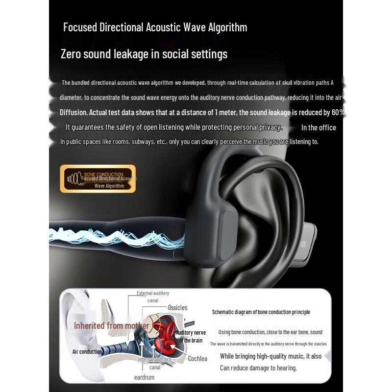 Newmine BC-F3 Bone Conduction Sports Bluetooth Earphones