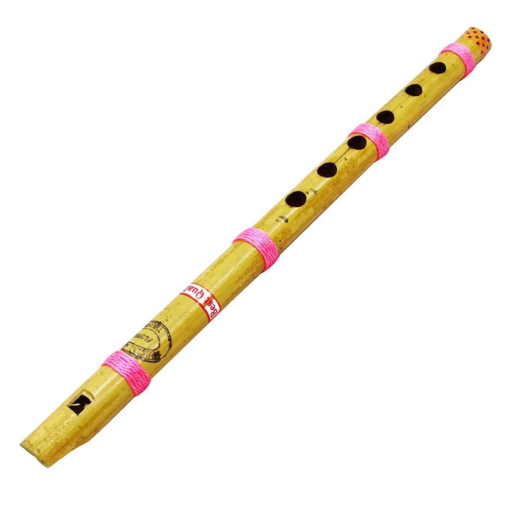 Traditional Handmade Musical Instrument Flute Brown Bansuri Wooden Decor