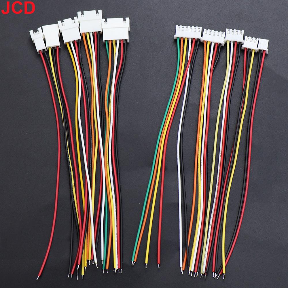 JCD 10Pairs Micro JST XH 2.54 2P 3P 4P 5P 6PIN Male Female Plug Connector 2.54mm Pitch With Wire Cable Battery Charging Cable