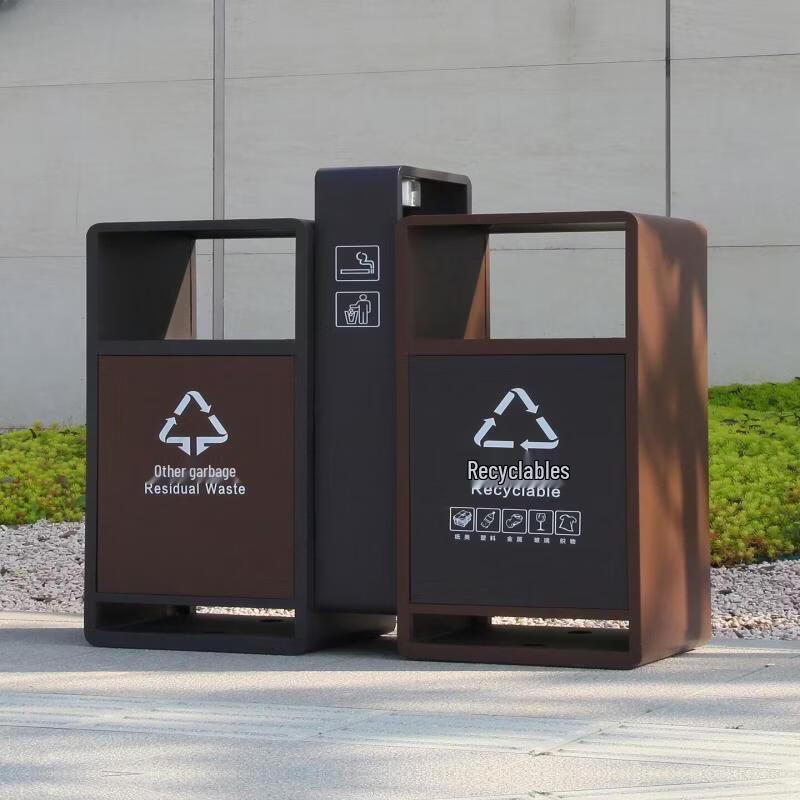 Outdoor Stainless Steel Trash Can