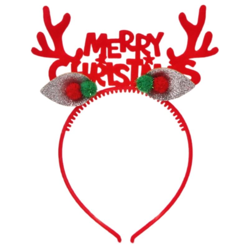 Christmas Reindeer Headband for All Age Party Accessories Deer Horn Hairhoop Festival Hairband Seasonal Costume Headwear