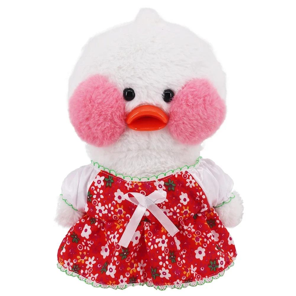 

30Cm Cute Plush Doll S Clothes Outfit Accessories For Cafe Lalafanfan Duck Clothes Doll Jumpsuit Color Match Hoodies Girl`S Present no doll