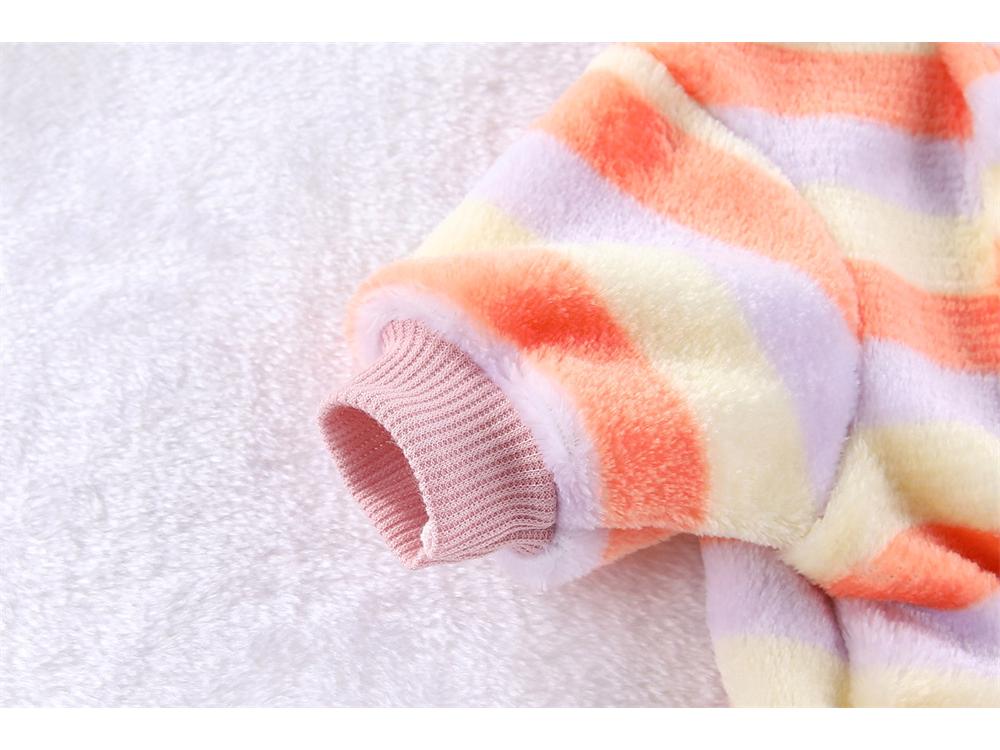 Pet Warmth Flannel Four-Legged Autumn/Winter Leashable Outfit for Dogs & Cats