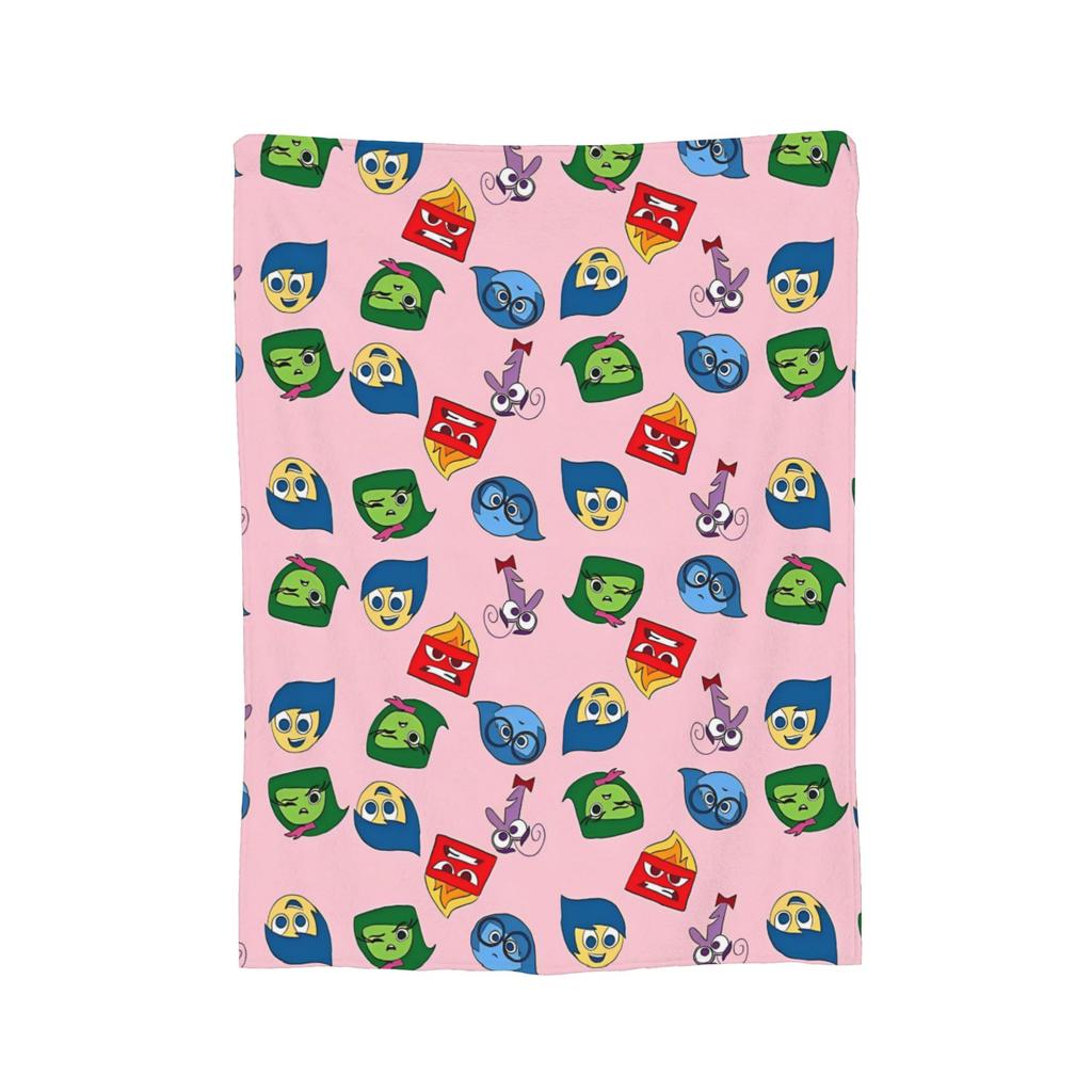 Inside Out Wool Blanket Cartoon Action Comedy Funny Throw Blankets for  Sofa Bedding Lounge 125*100cm Rug Piece,