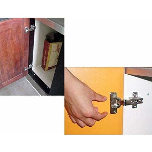 LUCKYBEE 35mm Full Cover Sliding Hinge with Copper Core, Hydraulic, Concealed Hinge for Doors, Furniture, and Building Components, 4-Piece Set, Includ