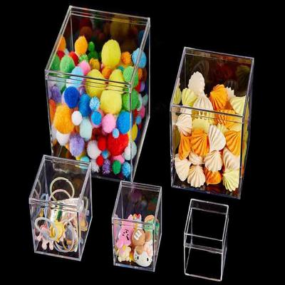 1pcs Transparent Acrylic Boxes With Cover Plastic Organizer Gift Packing Box Food Candy Storage Container For Home Display