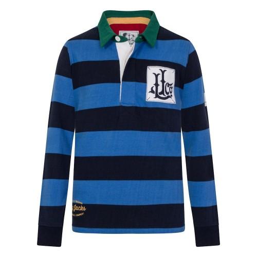Lazy Jacks Boys Contrast Striped Rugby Shirt