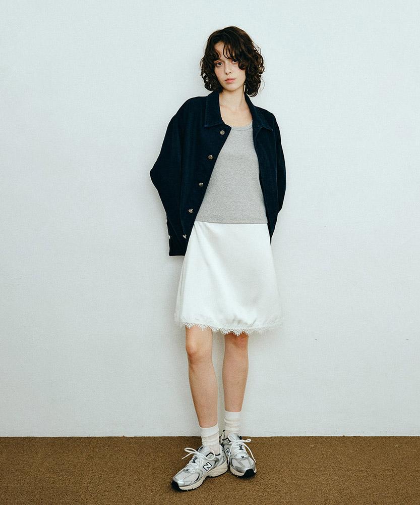 Aau Silky Midi Skirt_Cream