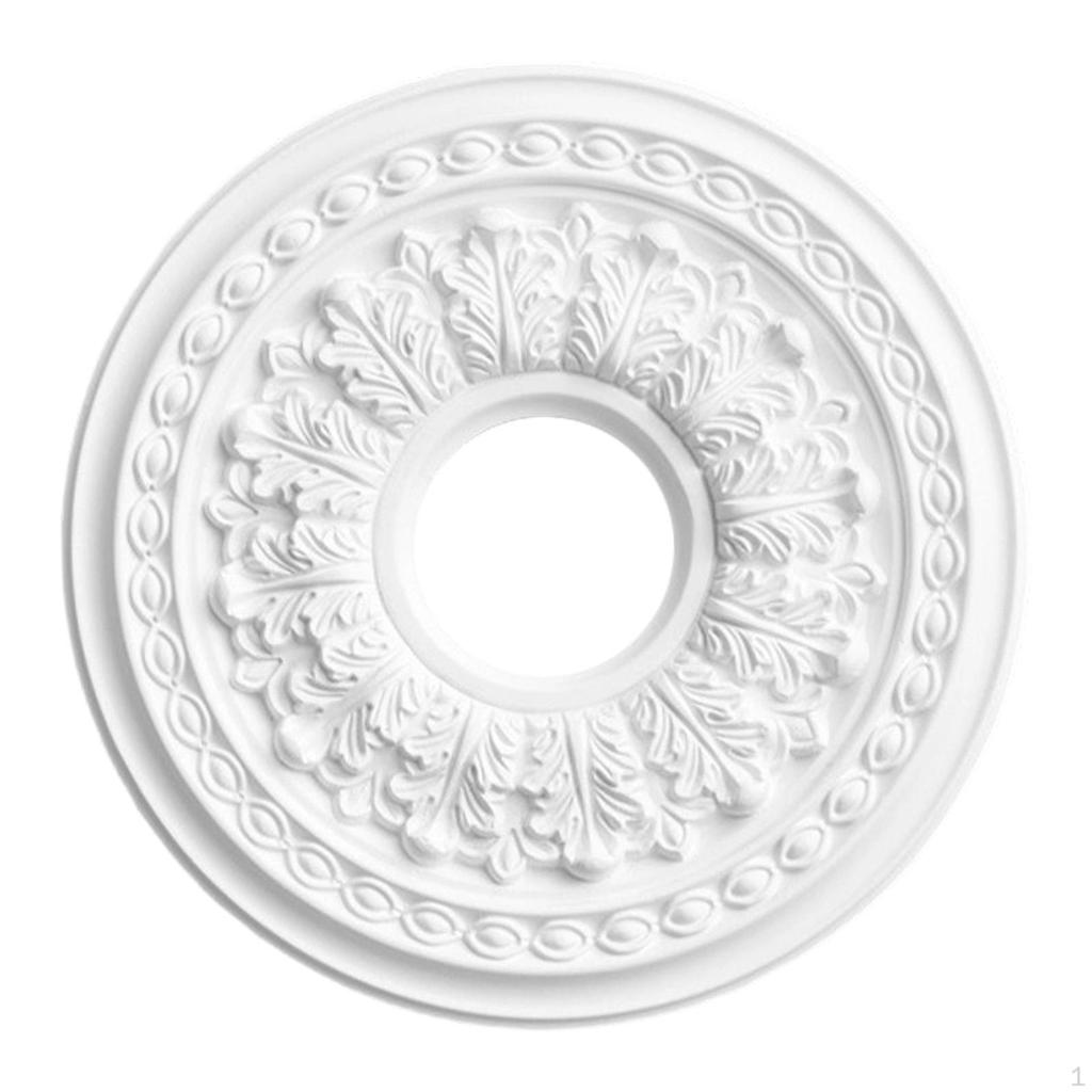 , Roseta de Teto Elegante, Versátil e de PU para Luminárias – Placa Decorativa para Quartos, Bibliotecas,
