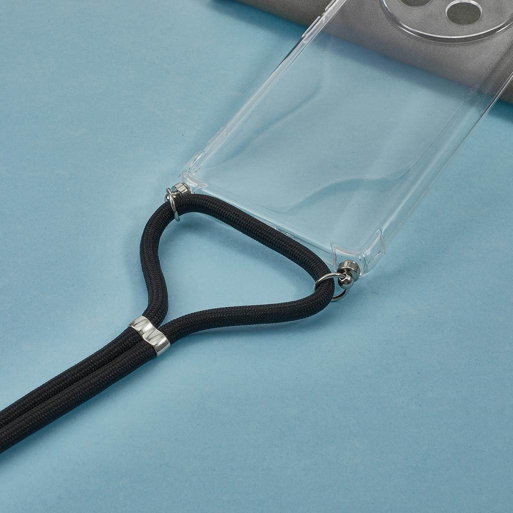 Phone Case For Honor X9c 5G/X60 Pro 5G/Magic7 Lite 5G Reinforced Corner TPU Clear Cover with Lanyard