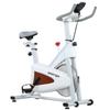 SPORTNOW Quiet Exercise Bike with Adjustable Saddle and Resistance, LCD Monitor, Tablet Holder, White