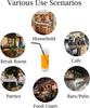 100Pcs Black Drinking Straws Disposable  Cola Cocktail Bar Party Wedding Kitchen Beverage Flexible Straw Kitchen Accessories