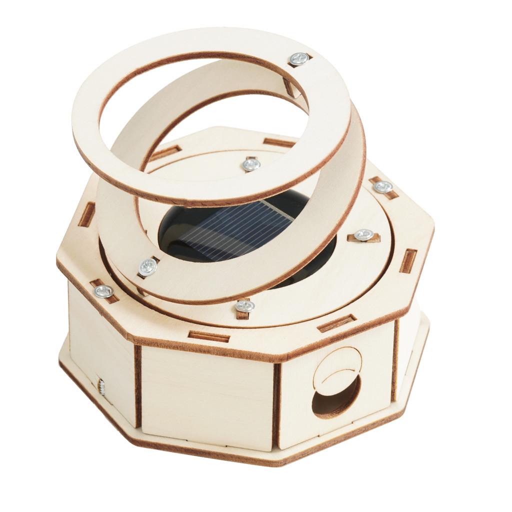 

Handmade Wooden Student Assembly Solar Dual Ring Rotating Toy Set Teaching Props