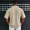 Men’s Short Sleeve V Neck Casual Loose Fit Shirt Lightweight Fabric Pullover Top for Everyday Wear