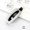 Pinza per Capelli Nera a Forma di Arco Ponte Stile Coreano - Torsione in Tessuto Avvolto Banana e Accessori in Plastica Resina