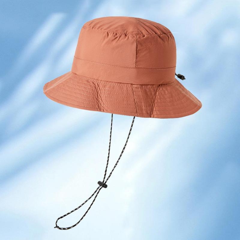 Summer waterproof storage bucket hat embroidered outdoor fishing climbing cap folding sunshade sun protection cap
