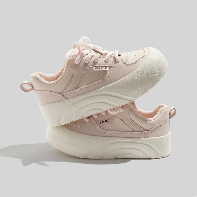 Belle Korean thick-soled heightening sports shoes women s spring new student niche casual shoes 35