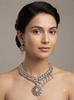 American Diamond CZ Necklace and Earrings Set 18k Gold Tone Wedding Jewelry