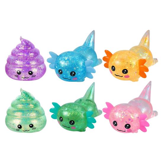 Salamander Shit Squeeze Toy Stress Relief Glitter Salamander Poop Stress Ball Sensory