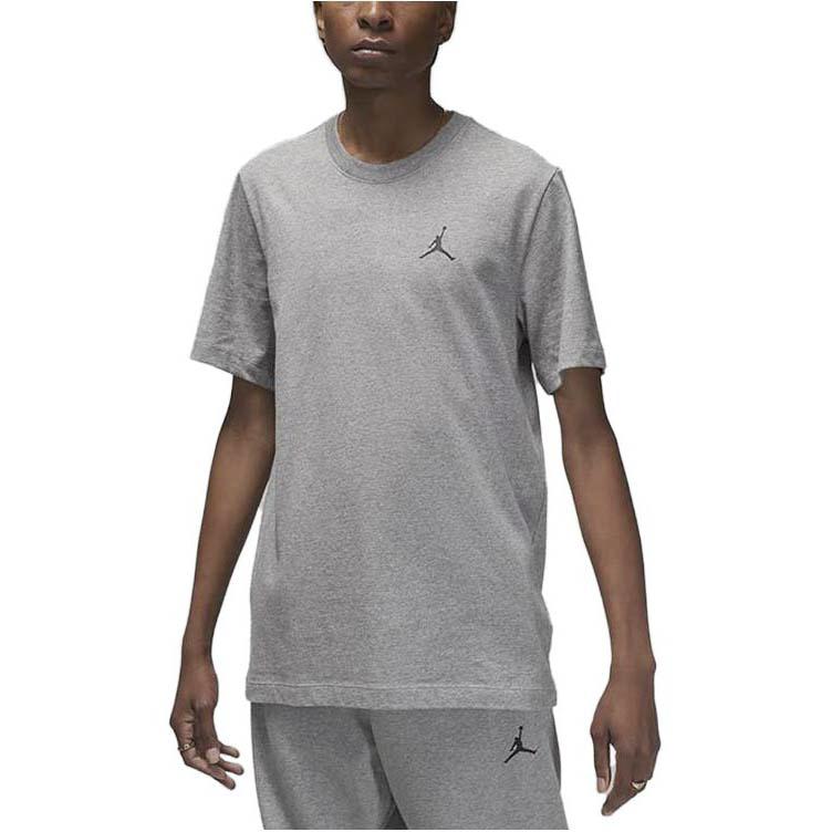 Jordan Back Print Pattern Sport Casual Round Neck Short Sleeve T-Shirt Men Tops Grey FB7469-091