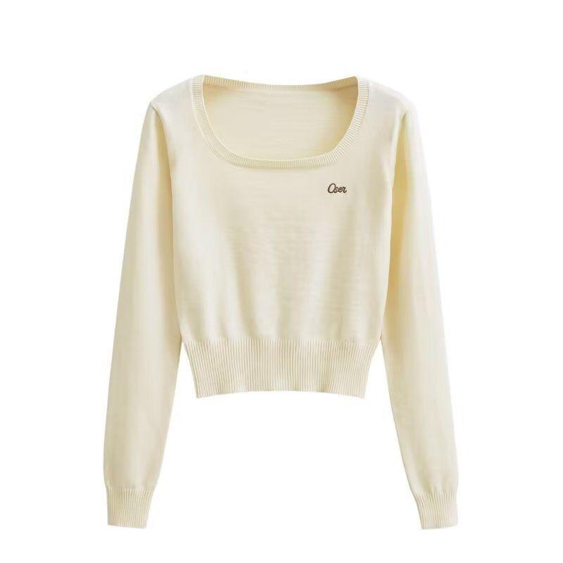 Fashion Wind 2023 New Fall Women's Clothing Elegant Lazy Shoulder Long Sleeves Knitwear Tops Uwv930010