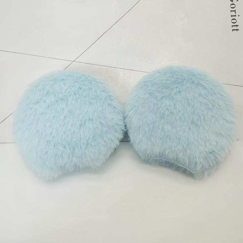 Doppelseitige Große Kaninchenfell Mickey Mouse Ohren Niedliche Handgemachte Haar-Accessoires Stirnband