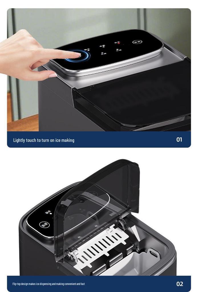 Máquina de Gelo Automática de Grande Capacidade para Casas, Dormitórios, Cafés e Vendedores de Rua