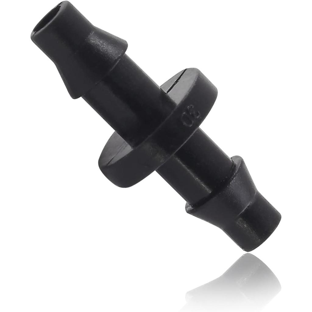 100 Pezzi Raccordi per Irrigazione a Goccia Raccordo Dritto Connettore a Barbato per Tubo da 4/7mm Sistema di Irrigazione a Goccia