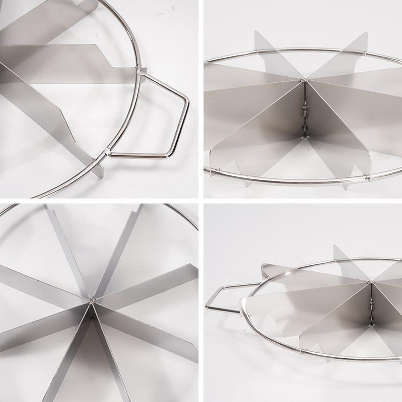 Cake Cutter Slicer Stainless Steel Pastry Portion Marker Pizza Pie Divider Even 4-10 Slices Cake Portioner Baking Tools Kitchen