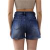 Women's Color Jeans Stretch Slim Fit Distressed Denim Shorts