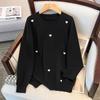 Plus Size Women's Loose Round Neck Pullover Sweater, Bust 150/160 (Size 200/300 Jin)