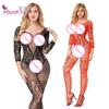 Lace Lingerie Sexy Hot Erotic Embroidery Body Babydoll Sleepwear Stockings Sexy Hollow Long Sleeve Nightwear