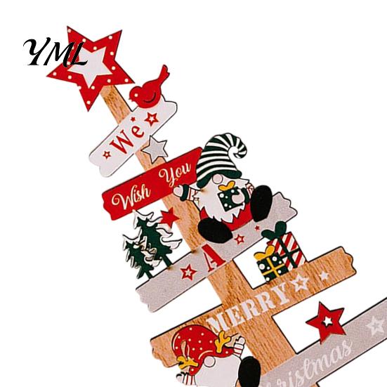 Decorative Wooden Ornaments for Windowsills Christmas Tree Ornament, Letter Sign Showcase Display Items Compact Stable Party Supplies Holiday