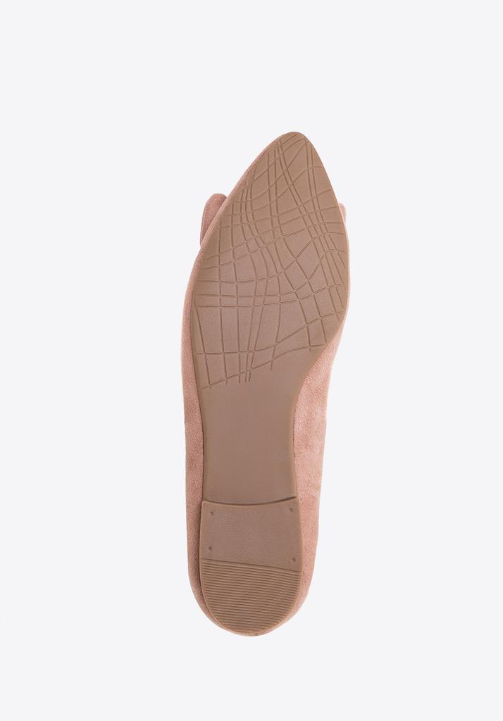 Wittchen Damen Ballerinas aus Öko-Wildleder mit Schleife, Staubrosa, Staubrosa, Öko-Leder