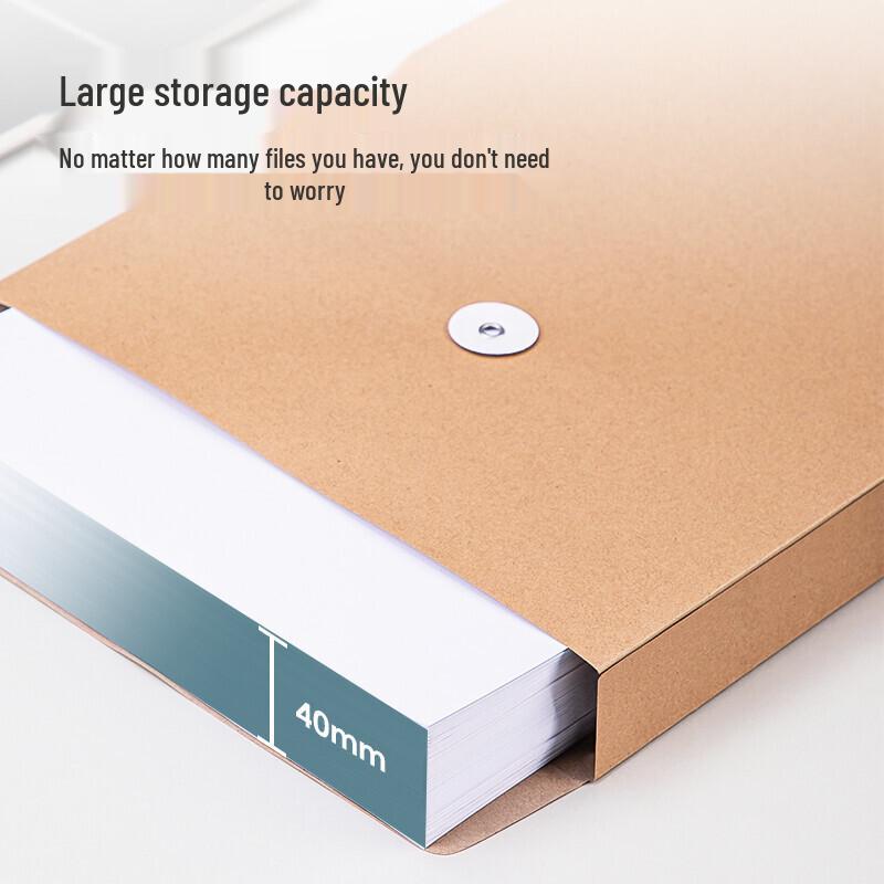 Deli A4 Kraft Paper File Envelopes (10-Pack)