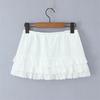 Women's Embroidered Lace Flutter Sleeve Top & Drawstring Cake Skirt Set