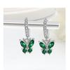 VENTFILLE 925 Sterling Silver Exquisite Zircon Colorful Butterfly Sparkling Earrings For Women Gift Jewelry Dropshipping