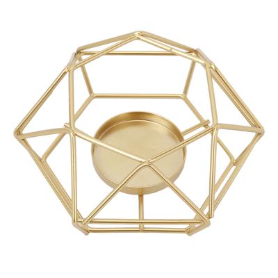 Geometrische Teelichthalter Nordischer Stil Minimalistisch Metall Schmiedeeisen Kerzenständer Kerzenbecher