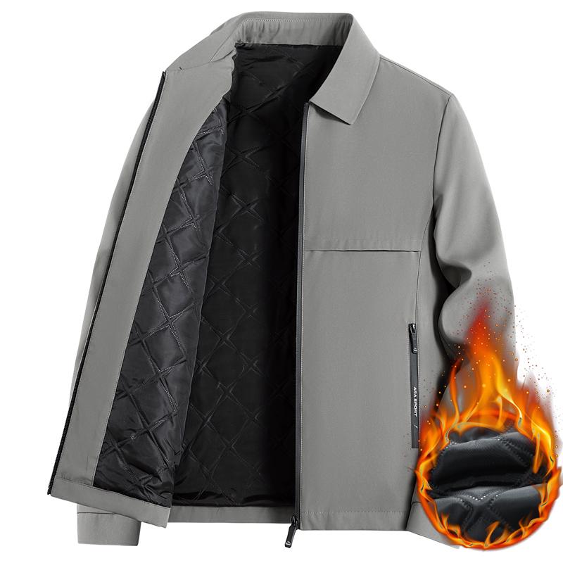 

Romon Men s 2025 Winter Thickened Cotton Coat - Warm Casual Jacket for Middle-Aged and Elderly XL
