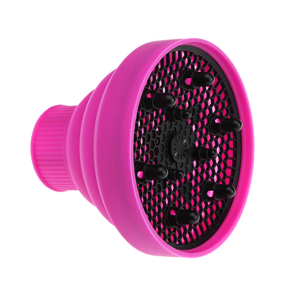 

Складной парикмахерский фен-диффузор, универсальная насадка для нагнетания воздуха для салонов волос HT One Size розовый